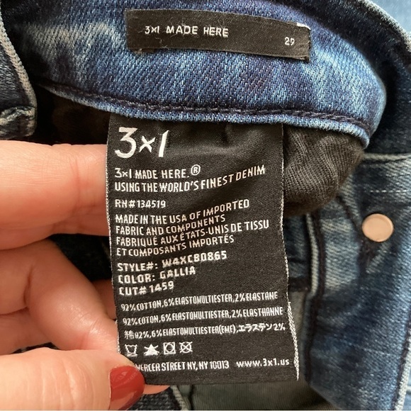 3X1 Jeans NYC Gallia Denim Flare Jeans Cropped Size 29 - Picture 10 of 16